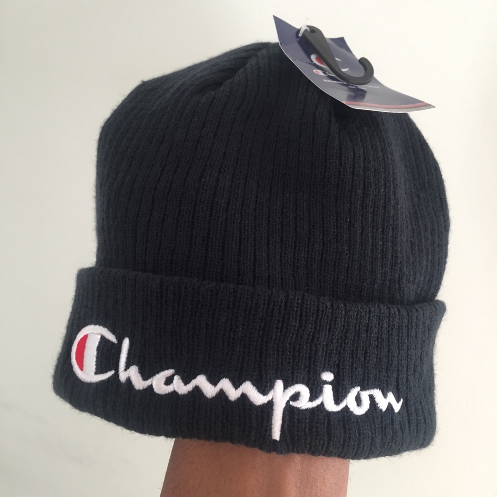 Champion Beanie Navy Blue Skull Cap New NWT